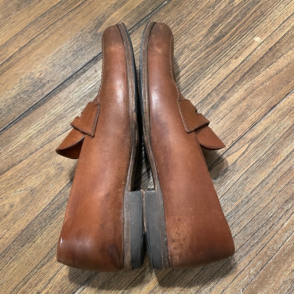 Wolf & Shepherd Ringer Loafer Men Shoe Size 9.5 Maple Calfskin Penny Loafer - Picture 7 of 13